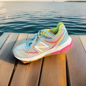 NEW BALANCE Shoes Womens Size 4 888v2 GK888GR2 Pink Gray Yellow White‎